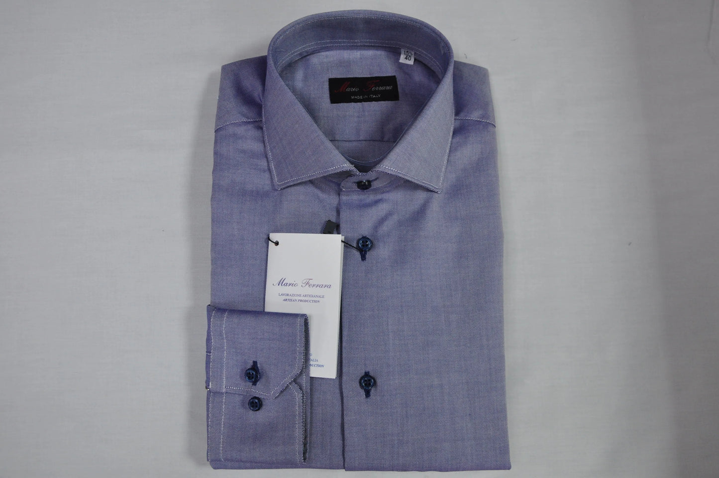 Micro Oxford dark blue shirt