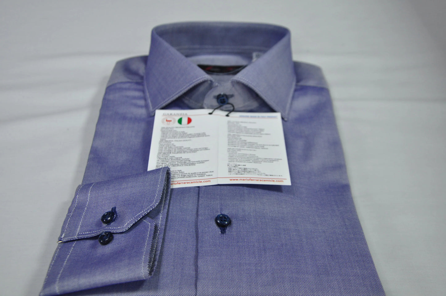Micro Oxford dark blue shirt