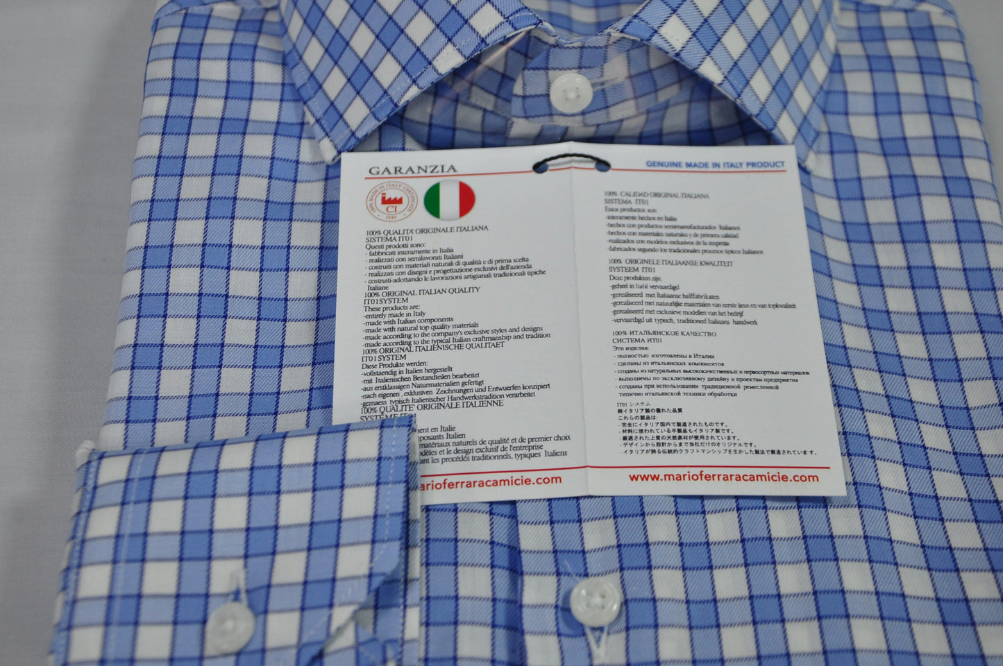 Thin check shirt