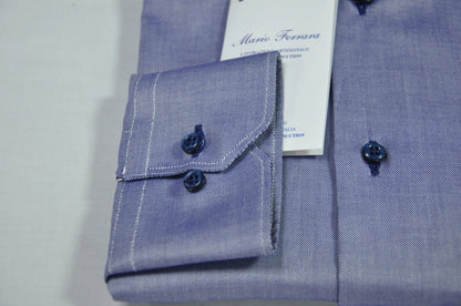 Micro Oxford dark blue shirt