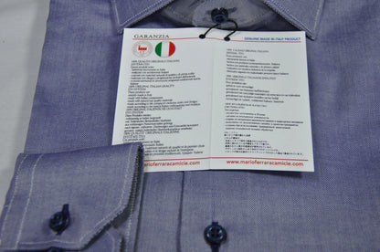 Micro Oxford dark blue shirt