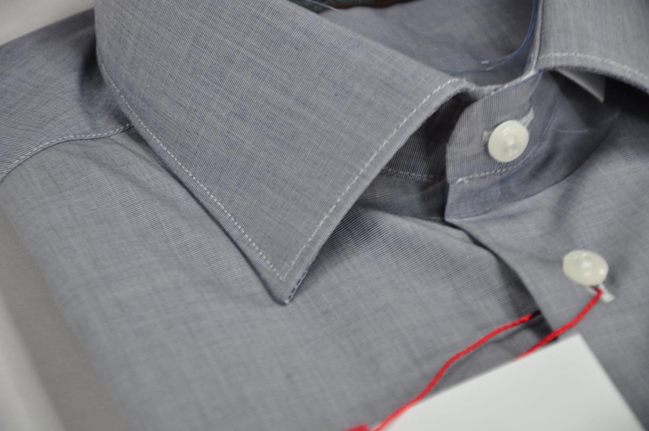 Camicia fil a fil grigio