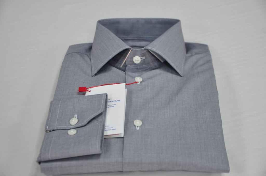 Camicia fil a fil grigio